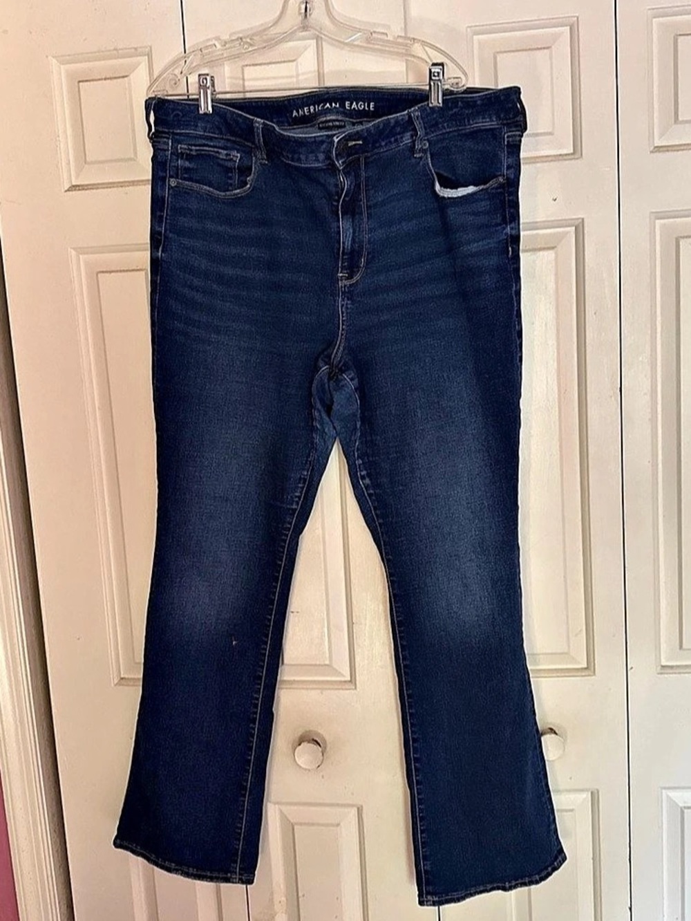 American Eagle High-Rise Skinny Kick Jean Jeans Blue Waist 20 Long